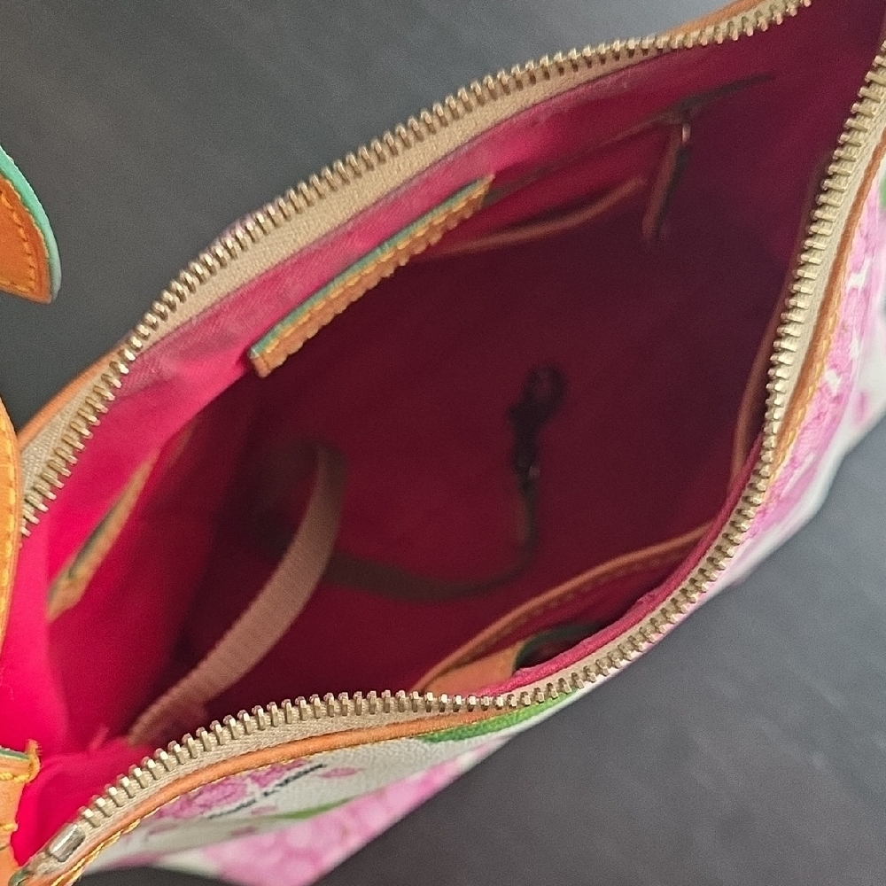 Dooney & Bourke Pink Floral Shoulder Bag - Picture 6 of 7